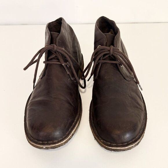 UGG Leighton Brown Leather Desert Chukka Boots - Picture 3 of 7